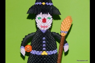 3D origami Witch tutorial part2