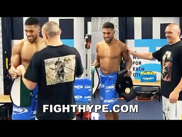 USYK GIVES JOSHUA HIS TITLES BACK AFTER BEATING HIM; SHOWS RESPECT DURING LOCKER ROOM