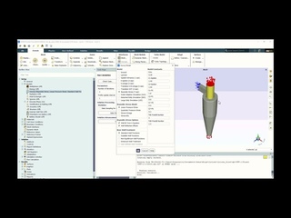 Setting up RANS turbulence models for a cyclone