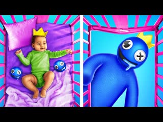 Усыновление семьей Rainbow Friends | Веселые истории от Оки Токи