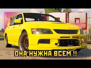 MITSUBISHI EVO 9  ЛУЧШАЯ МАШИНА ДЛЯ НОВИЧКОВ! Обзор в GTA 5 RP | RMRP