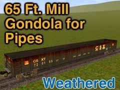 Gondola 65 ft Mill SCRAP ONLY CSXT weathered DES