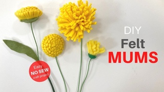 DIY Felt Mums  No Sew Craft Project