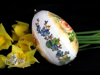Decoupage Tutorial - SUGAR EFFECT on Easter Egg - Mix media