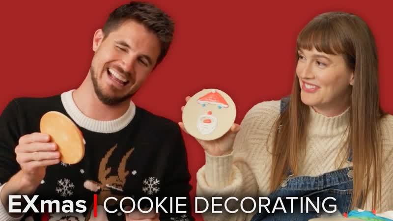 Leighton Meester Robbie Amell Holiday Cookie Decorating