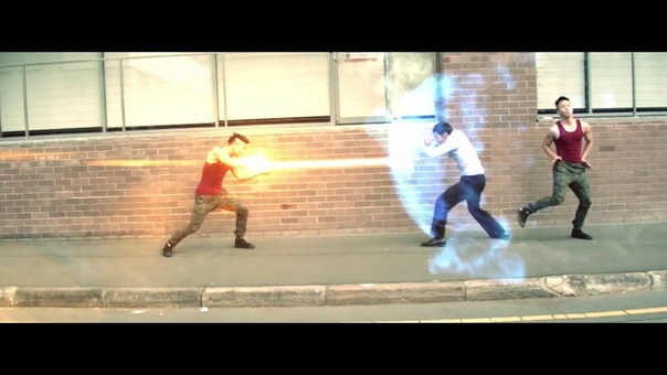 Amazing effects small apple and big