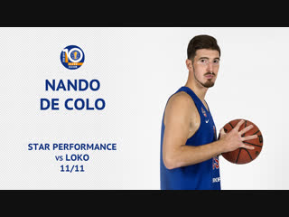 11/11/2018 | Нандо Де Коло против Локомотива-Кубани - 30 очков, 6/6 трехочковые