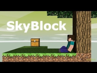 Выживаем на скайблоке #1. Сервер Квадратный глобус Minecraft