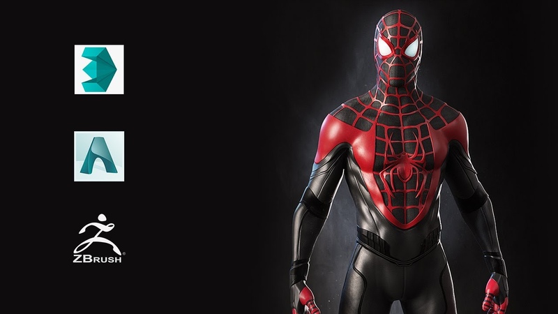 ZBrush speed sculpting Spider Man Miles