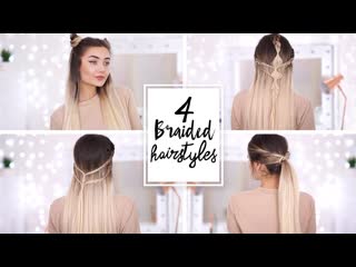 4 EASY & HEATLESS BRAIDED HAIRSTYLES!