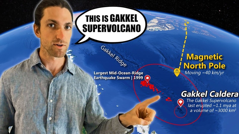 Earths North Magnetic Pole is moving over Gakkel