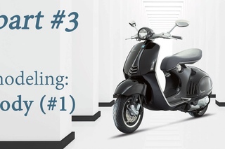 3DsMAX modeling | Моделирование скутера “Vespa 946“ - (body) #3