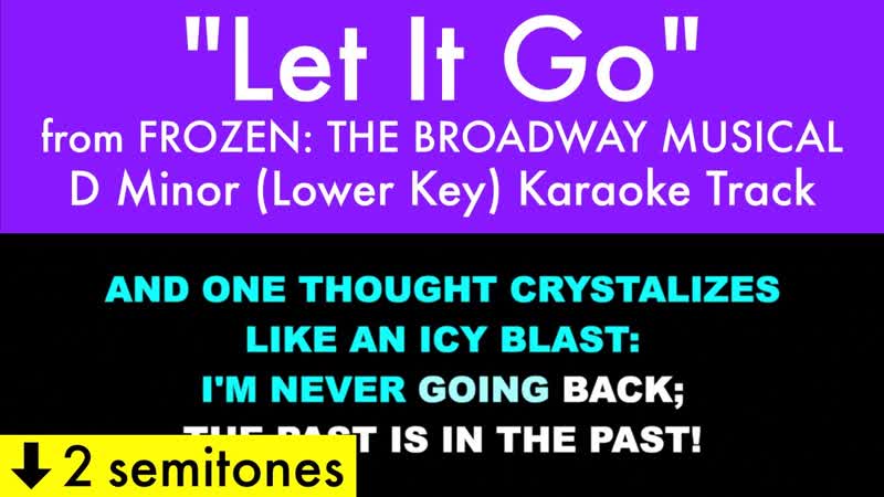 Let It Go ( Lower Key) from Frozen: The Broadway Musical ( D Minor) Karaoke Track with