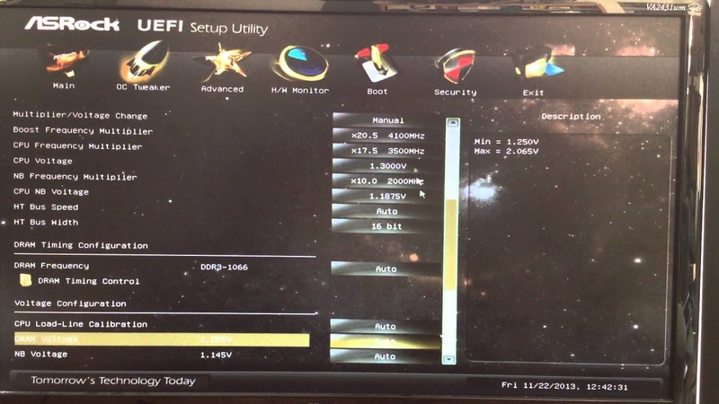 ASRock 970 Extreme3 Motherboard UEFI Setup