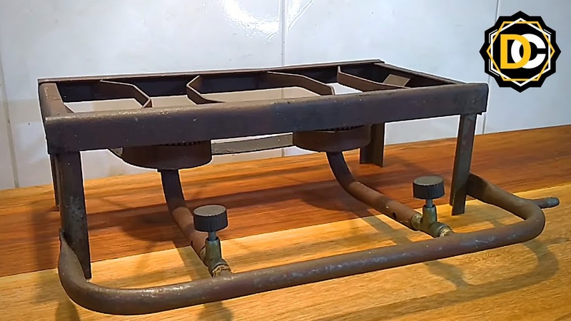 Unknown Antique Rusted Stove Restoration whit Mirror Polish, Workshop
