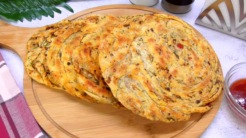 Хрустящие, слоеные лепешки почти из ничего вкусно, хоть