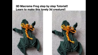 3D Macrame Frog step by step Tutorial!!