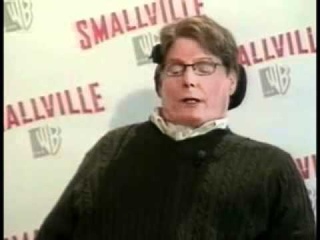 Tom welling Press conference with Christopher Reeve (smallville)