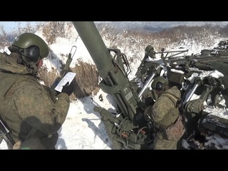 Стрельбы расчетов 240-мм самоходных минометов Тюльпан в Северной Осетии