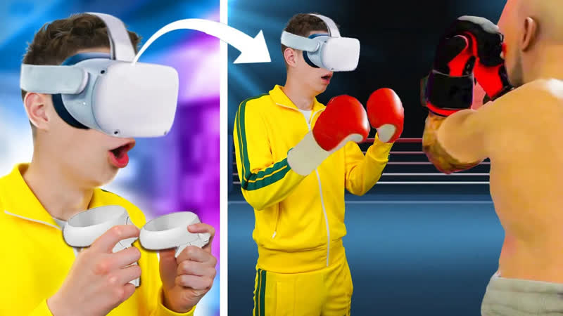 ОБЗОРЫ Это БУДУЩЕЕ VR игр 3 D игры в реальной жизни VR OCULUS QUEST