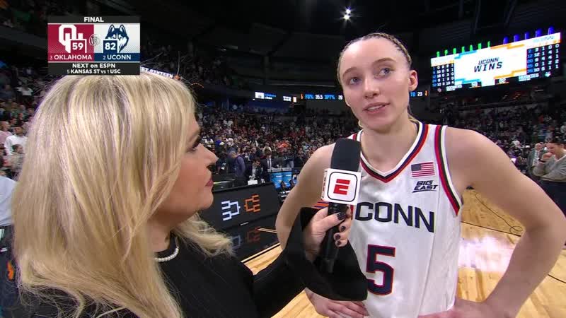 Paige Bueckers gives credit to her teammates for her 40 point performance vs. Oklahoma, ESPN