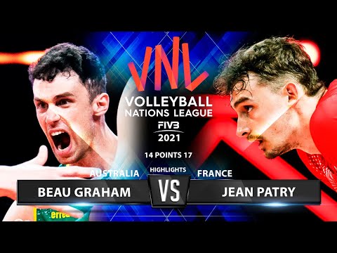 Beau Graham vs Jean Patry, Australia vs France, VNL 2021,